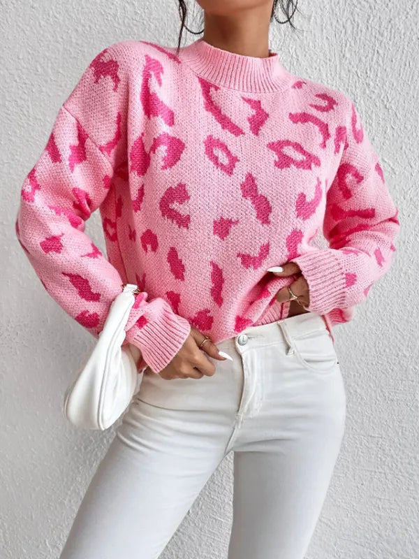 Leontine | Women’s Leopard Print Knit Sweater