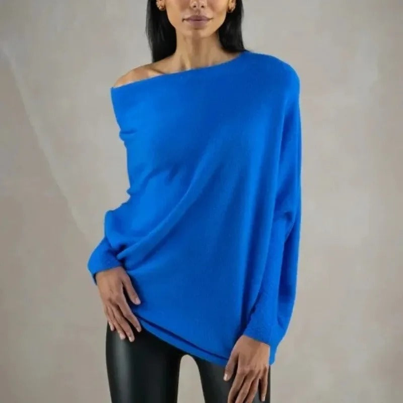 Elvarina | Women’s Off-Shoulder Loose Knit Sweater