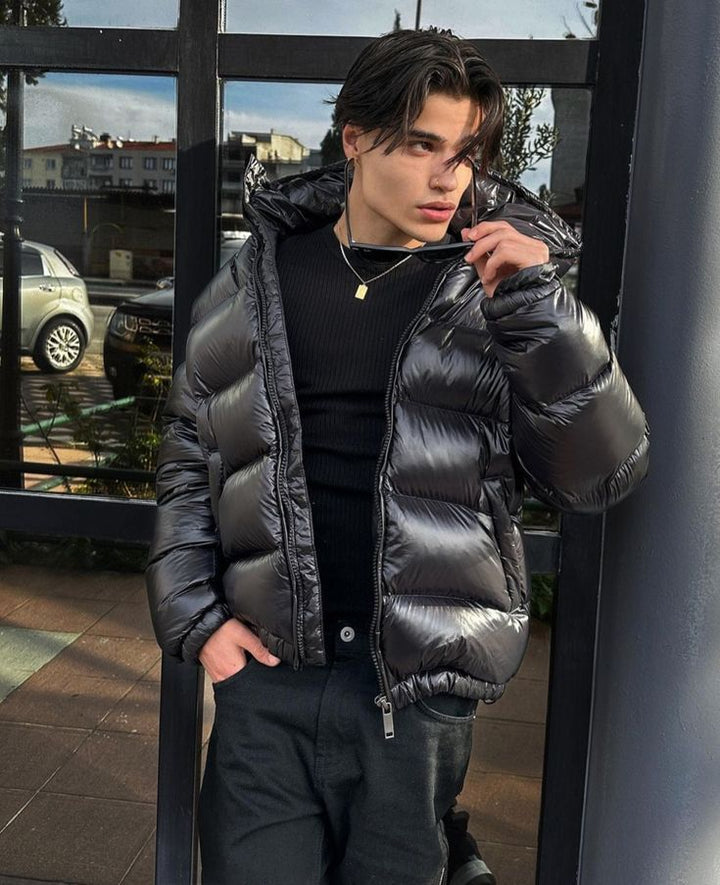 Glossy | Men’s High-Shine Winter Puffer Jacket