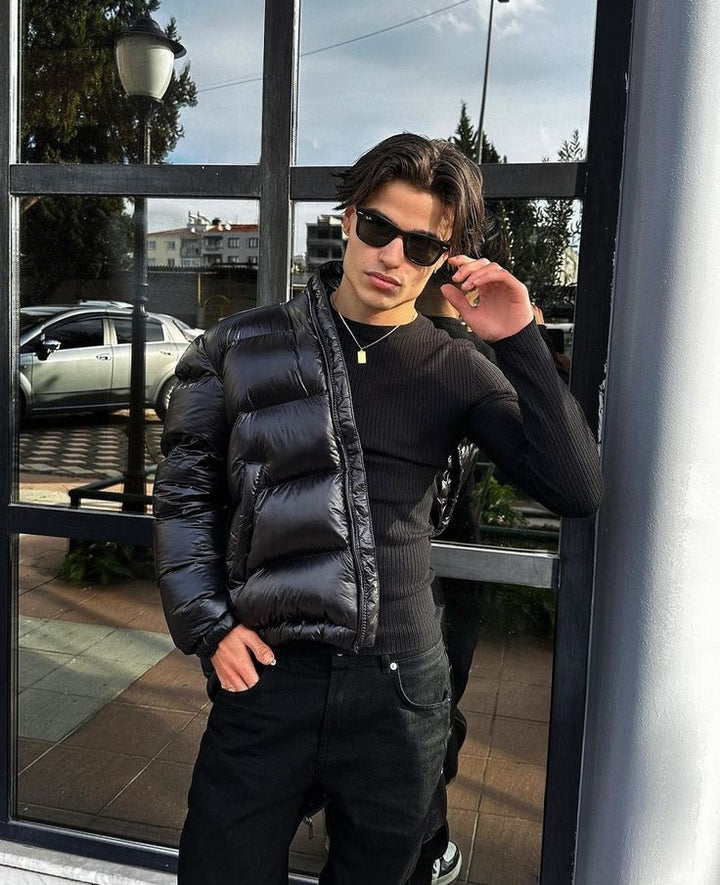 Glossy | Men’s High-Shine Winter Puffer Jacket