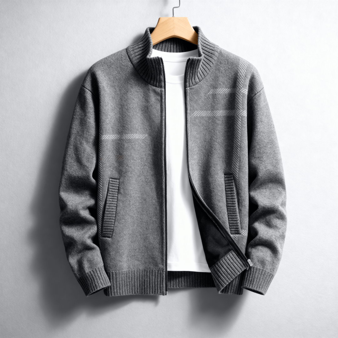 Jerry | Men’s Wool Knit Zip Jacket