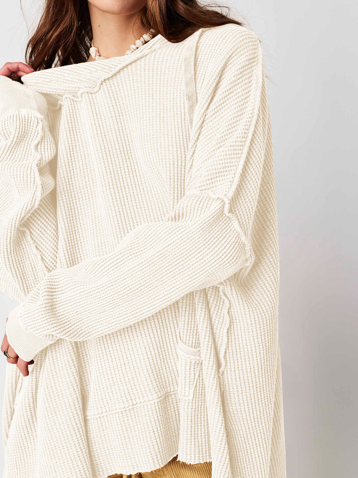 Molly | Women’s Oversized Waffle Knit Hoodie