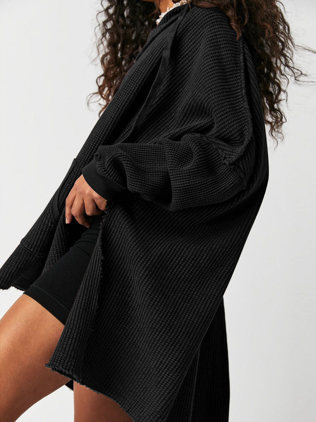 Molly | Women’s Oversized Waffle Knit Hoodie