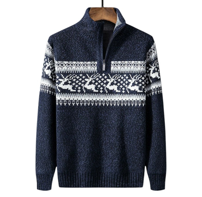Jordan | Men’s Fair Isle Quarter-Zip Sweater