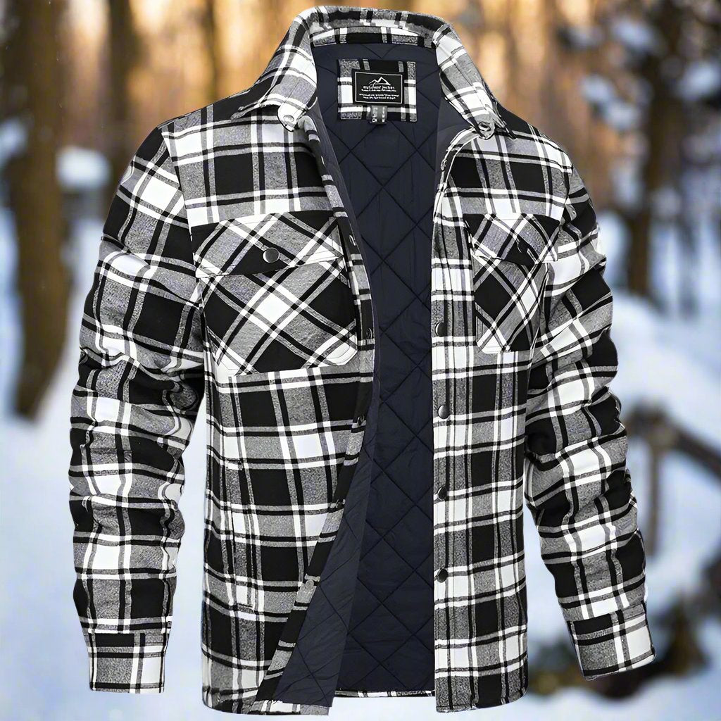 Torvianio | Men’s Quilted Check Shirt Jacket