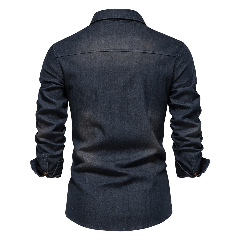 Vossermode | Men’s Stretch Cotton Denim Shirt