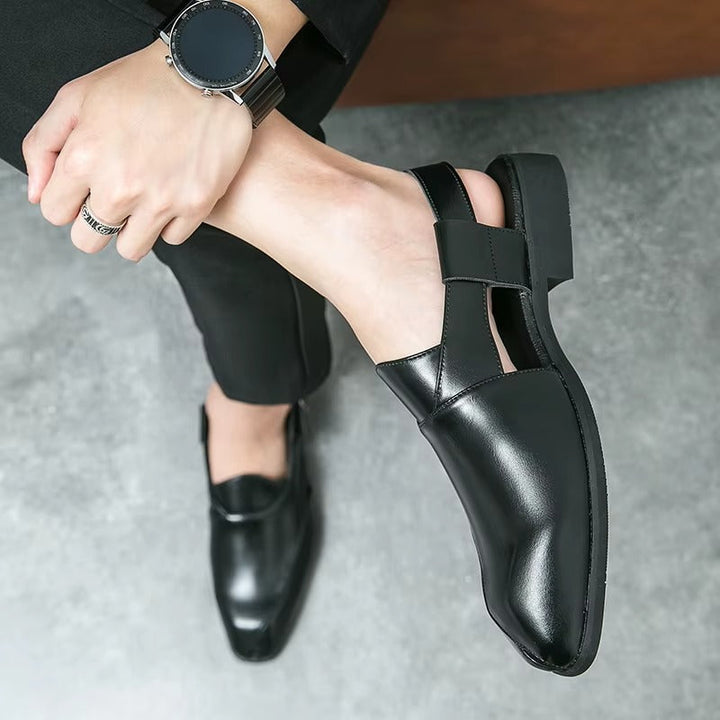Stuart | Men’s Leather Slingback Loafers
