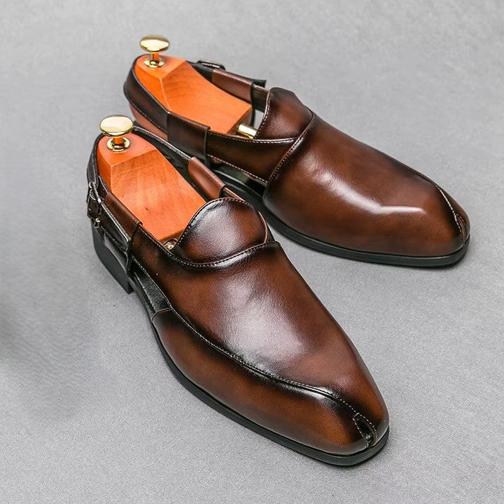 Stuart | Men’s Leather Slingback Loafers