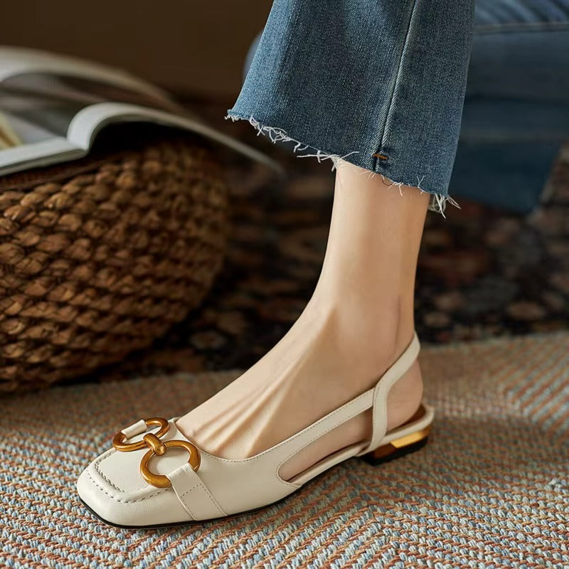 Livia | Women’s Leather Slingback Flats