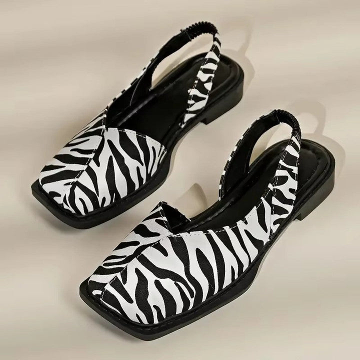 Maya | Women’s Square Toe Elastic Slingback Flats
