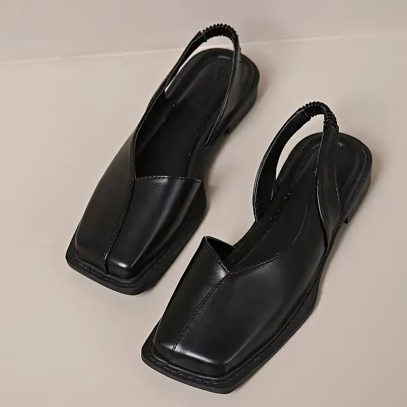 Maya | Women’s Square Toe Elastic Slingback Flats