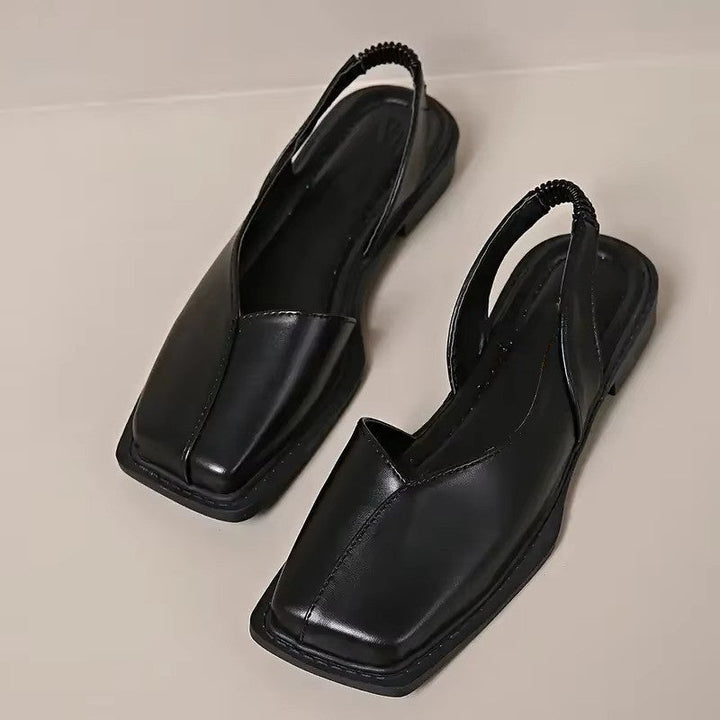 Maya | Women’s Square Toe Elastic Slingback Flats