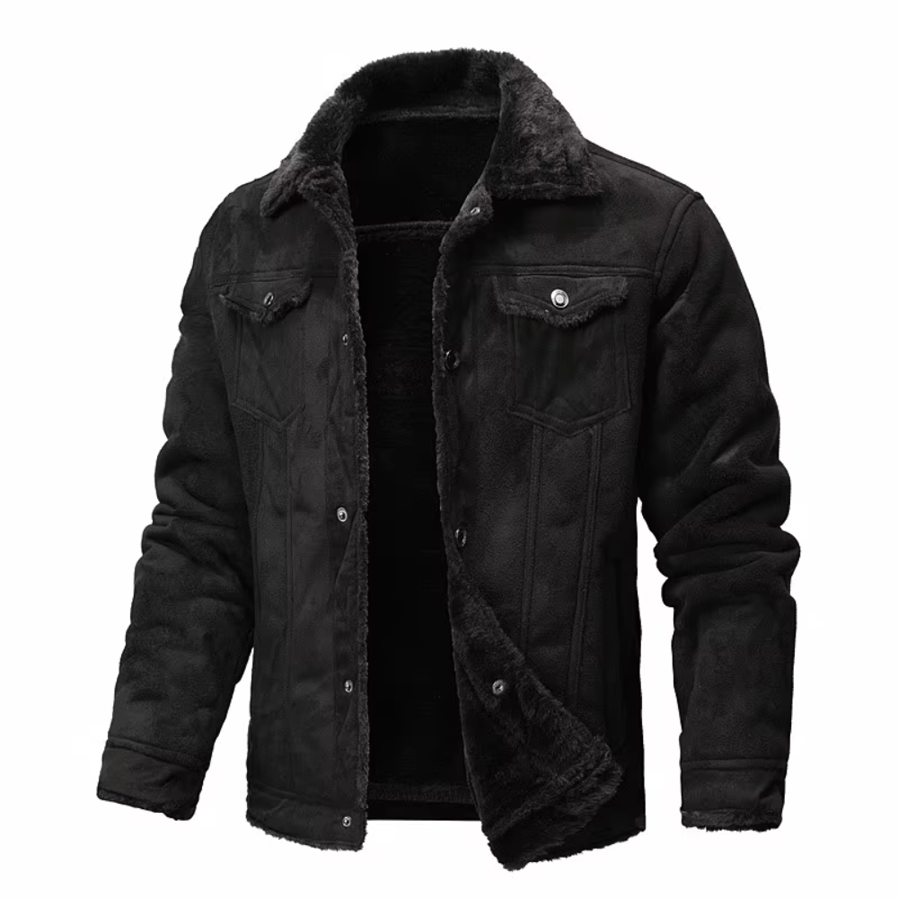 Ricardi | Men’s Suede Faux Leather Jacket
