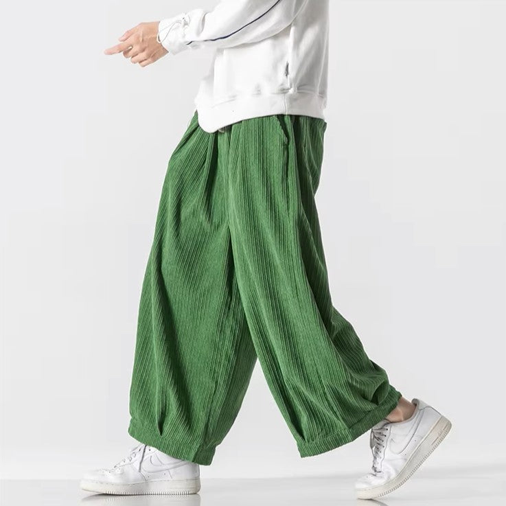 Alberto | Men’s Oversized Pleated Corduroy Pants