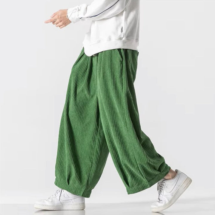 Alberto | Men’s Oversized Pleated Corduroy Pants